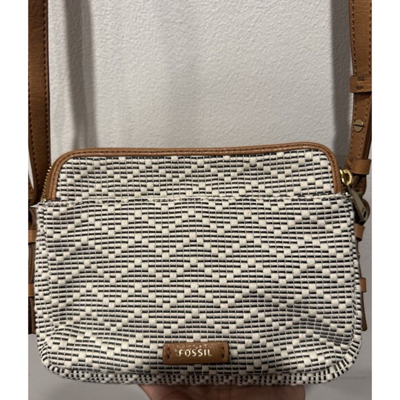 Fossil Piper FBC Toaster Neutral Striped crossbody bag - Picture 2 of 9